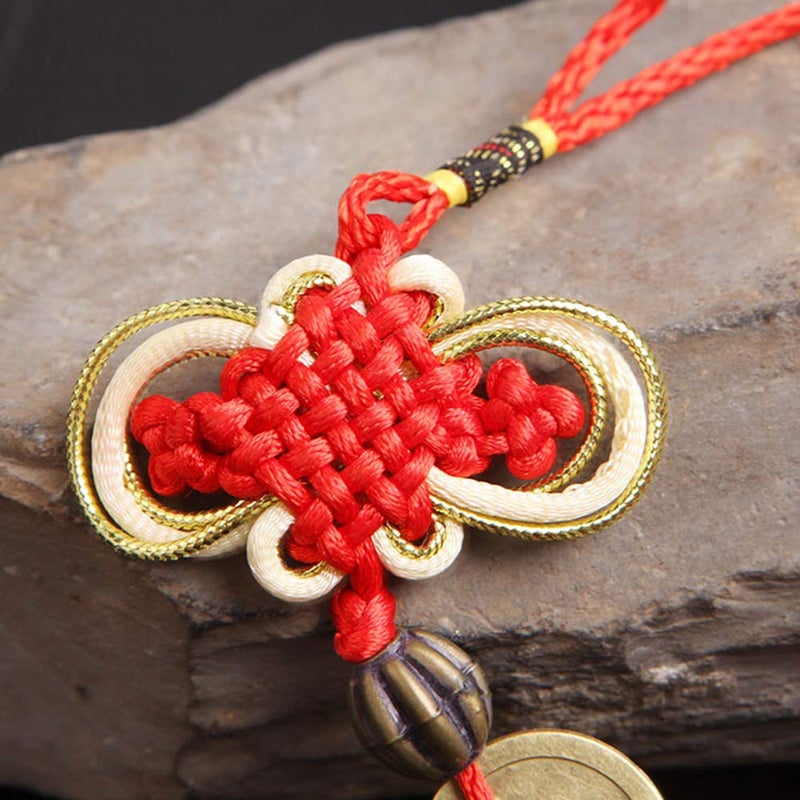 DDJYP Homer-wa Chinese Feng Shui Money Coins Lucky with Handmade Red Endless Knot Decoration - 2 Sets of 6 Coins - Image 2